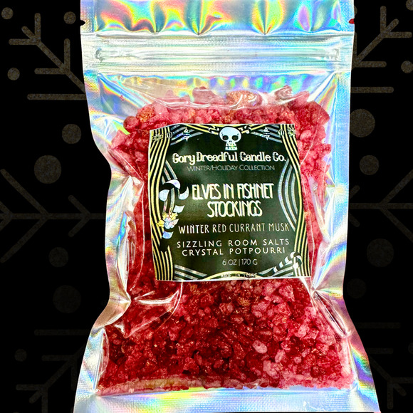 Elves in Fishnet Stockings Sizzling Room Salt Potpourri: Winter Red Currant Musk - Picture 7 of 9